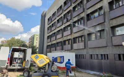 Limpieza de fachadas con drones: ventajas del vapor frente a otros sistema